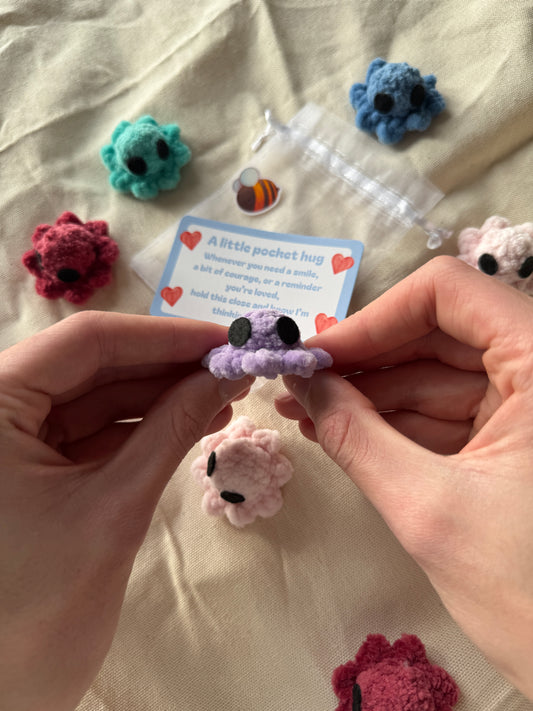 Handmade octopus pocket hug