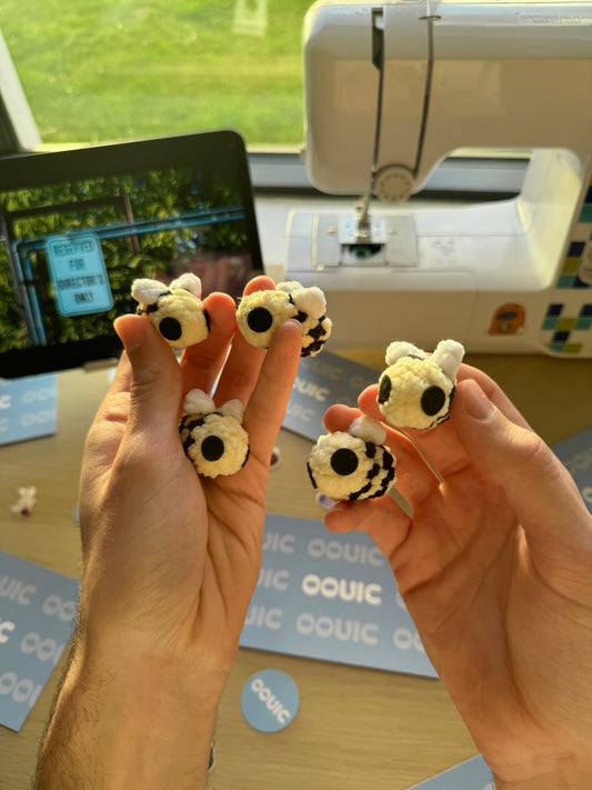 Handmade bee pocket hug