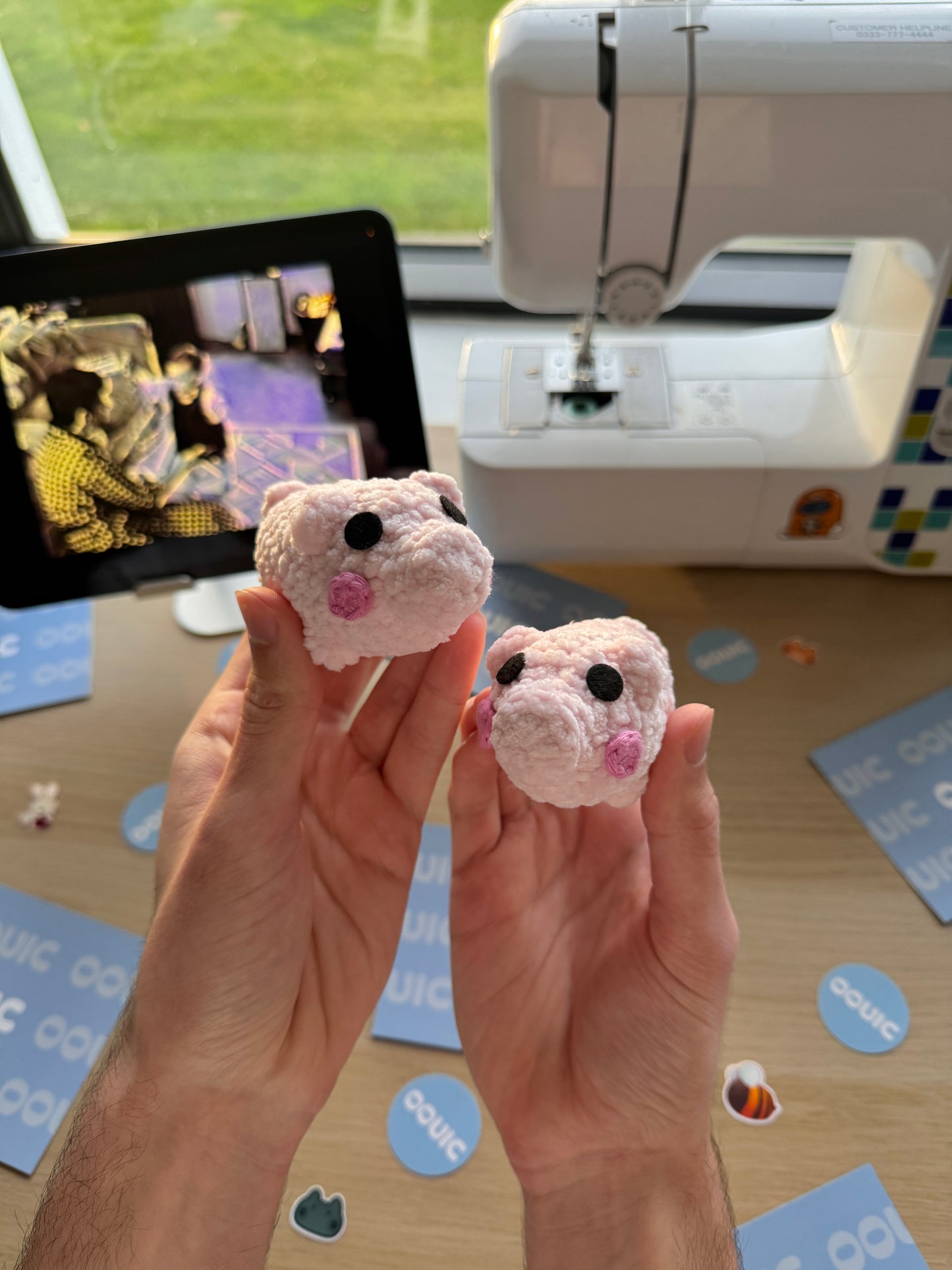 Handmade pig plushie