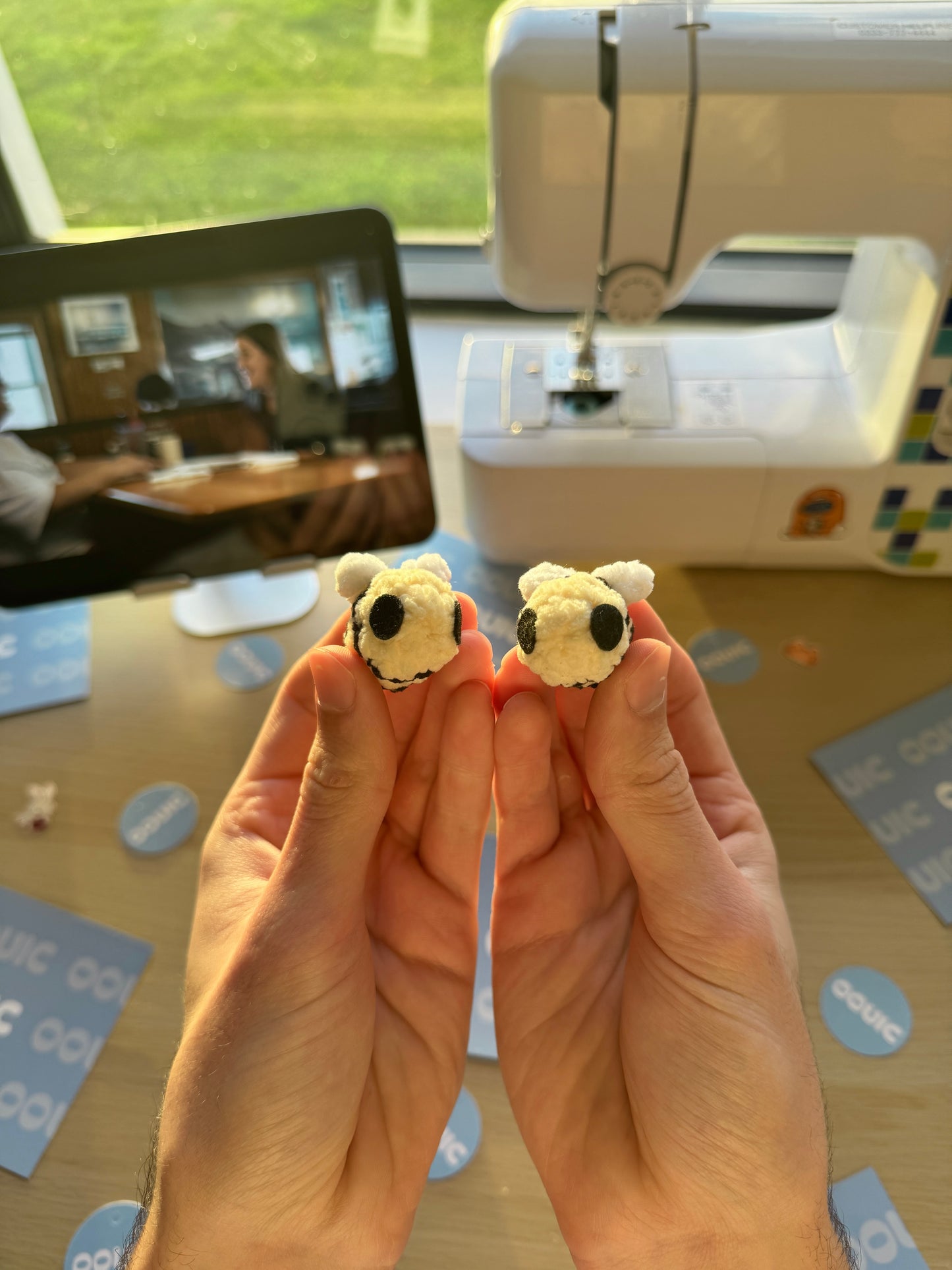 Handmade bee pocket hug